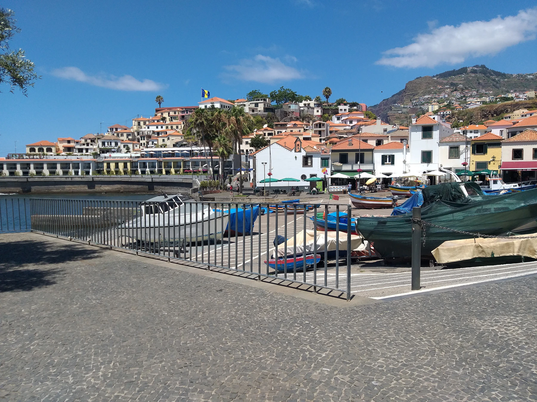 Waterfront homes and harbour in Câmara de Lobos, Madeira